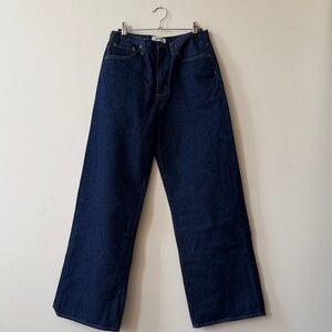 AGOLDE Dark Blue Wide-Leg Jeans